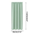 thumbnail image 3 of HCBY Solid Modern Blackout Thermal Window Curtains with Rod Pocket - 100%Polyester Fabric for Bedroom, Living Room or Kitchen(Green,45"x38"), 3 of 6