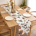 thumbnail image 3 of Table Runner 60 Inches Long for Kitchen Dining, Spring Floral Dresser Scarf Farmhouse, Dining Table Decorations for Wedding/Parties, Summer Botanical Flowers Vintage Birds 13 x 60 In, 3 of 8