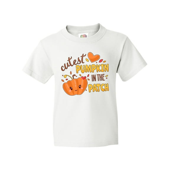 Inktastic Cutest Pumpkin in the Patch with Orange Heart Youth T-Shirt