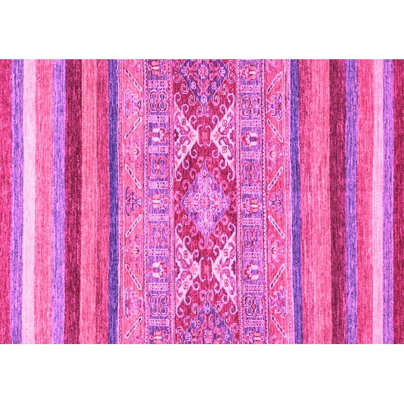 Ahgly Company Indoor Rectangle Abstract Pink Modern Area Rugs, 7' x 9'