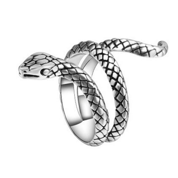 Minnieouse Anillos de personalidad Anillo de amistad Aleación unisex Suministro de joyería Serpiente de primavera Type1 NO1