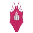 thumbnail image 7 of Elainilye Fashion Womens Swimsuits One Piece Sexy Solid Color Swimwear High Waist Swimwear Bathing Suit,Pink, 7 of 7