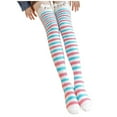 thumbnail image 2 of Women's Socks, Winter Coral Fleece Socks, Cute Towel Striped Knee High Socks, Sleeping Socks for Women, Bed, Lounge, Ultra Soft & Warm, Christmas Pj Set Baberdicy, Ideal for Women, 2 of 3