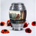 thumbnail image 4 of Cardinal Cremation Urn, Orange Decorative Urns, Ash Urns, Large Urns For Human Ashes Adult Male 10 Inches, Cremation Urns For Men & Women, Memorial Urns For Mom Ashes, Funeral Urns, 4 of 5