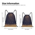 thumbnail image 2 of Xecao Gold Black Glitter Pattern Sports Drawstring Backpack - String Swim Gym Bag with Wet Proof Pocket for Women&Men-Medium, 2 of 6