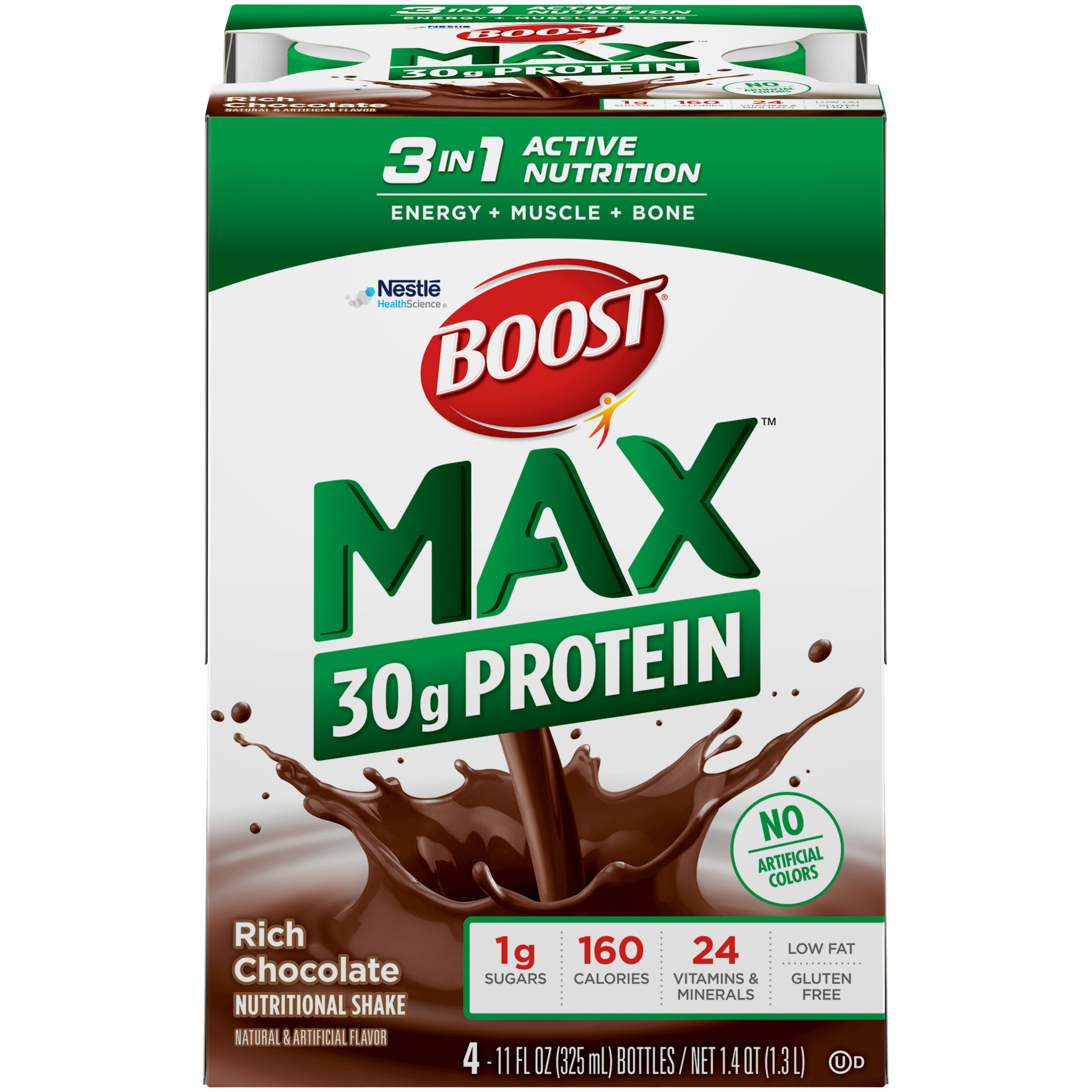 BOOST MAX Rich Chocolate 4-11 fl. oz. Bottles - Walmart.com - Walmart.com
