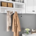 thumbnail image 4 of Heavy Duty Double Prong Coat Hooks Wall Mounted with Screws Retro Double Robe Hooks Utility Hooks for Coat, Scarf, Bag, Towel, Key, Cap, Cup, Hat, 4 of 6