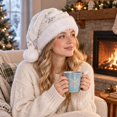 thumbnail image 5 of Snowflake Sequin Santa Hat for Adults Women Men, Plush Holiday Hats Personalized Christmas Hat Party Xmas Claus Hats, Soft Plush Velvet Xmas Hats, New Year Costume Party Decorations,Z3-Silver, 5 of 6