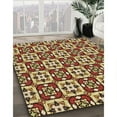 thumbnail image 2 of Ahgly Company Indoor Square Patterned Chrome Gold Yellow Area Rugs, 7' Square, 2 of 6