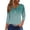 A14 Blue, variant on Cute Shirts For Women V Neck 3/4 Sleeve Graphics Print Classic Casual Button Tunic Tops Comfy Soft Spring Basic Work Tee Vacation Clothes Blue L