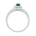 thumbnail image 3 of 0.01  CTTW STERLING SILVER LAB CREATED EMERALD  ENGAGEMENT RING, 3 of 4