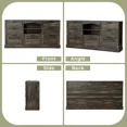 thumbnail image 6 of Farmhouse TV Stand with Charging Station, 4 Drawers,  Flip Door Cabinet, 63" Tall Entertainment Center Console Table, Bedroom Dresser with LED Light, 6 of 10