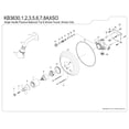 thumbnail image 2 of Kingston Brass KB3631AXSO Single Handle Shower Faucet, 2 of 3