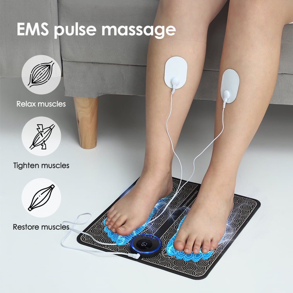 EMS Foot Massager Mat, Electric Feet Acupressure Pad Legs