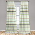 thumbnail image 5 of Ambesonne Green and Brown Curtains, Lace Pattern, Pair of 28"x84", Yellow Green Mint Green, 5 of 5