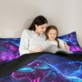 thumbnail image 5 of Homewish Wild Dinosaur Queen Comforter Set,Safari Dino Bedding Sets,Blue Purple Bedding Comforter Set For Boys Kids,Super Cozy Room Decor Reversible,3-Piece, 5 of 8