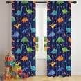 thumbnail image 5 of Blackout Kids Curtains,Colorful Dinosaur and Leaf Pattern Childrens Insulated Curtains Set Of 2,Bedroom Essentials,Toddler Room Decor 42"x84", 5 of 5