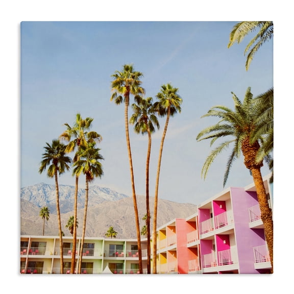 Looming Palms over Resort Canvas Wall Art, design by LISH Creative