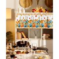 thumbnail image 3 of Valances for Windows Thanksgiving Orange Blue Pumpkin Sunflower Maple Fall Floral Rod Pocket Cafe Window Treatments Valance Curtains for Kitchen Bathroom Laundry Basement Windows 54"x18", 3 of 6