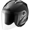 GLX DOT Open Face Motorcycle Helmet, Black, XL