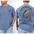 thumbnail image 2 of Fisher of Men Christian T-Shirt – Jesus Made Me a Fisherman, Bible Verse Mark 1:17, Faith + Fishing Shirt for Men, 2 of 7