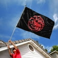 thumbnail image 3 of Yanbooch House Targaryen Flag banner with Grommets Man cave Decor 3x5Feet, 3 of 5