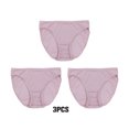 thumbnail image 2 of Qarigey Bragas de seda de morera para mujer, 3 piezas, ropa interior, lencería Sexy, calzoncillos cómodos, pantalones cortos, diario para Ropa interior gris rosa S, 2 of 6