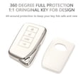 thumbnail image 3 of Key Fob Cover Key Case Shell Compatible with Lexus,Smart Key Car Accessories,White Sliver, 3 of 6