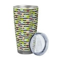 thumbnail image 2 of Rateoe Striped With Palm Tree Branches Printed Car Guy Gifts for Men Women Tumbler - 20oz/590ml Double Wall Vacuum Insulated Stainless Steel Travel Tumbler Cups with Lid & Straw-Without Straw, 2 of 8