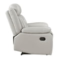 thumbnail image 4 of Lexicon Laconia Leather Reclining Chair in Silver, 4 of 8