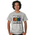thumbnail image 3 of Worlds Gayest Brother Sibling Pride Men's Graphic T Shirt Tees Brisco Brands L, 3 of 5