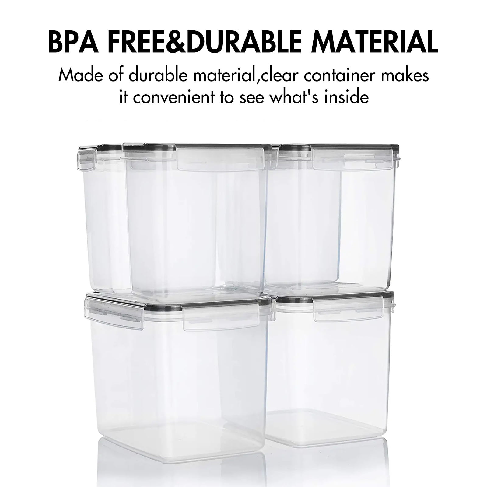 Food Storage Container with Lids Plastic Leak-Proof BPA-Free 50pc Labels &  Pen