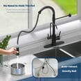 thumbnail image 6 of APPASO Black Kitchen Faucet with Drinking Water Faucet, 3 in 1 Pull Down Faucet with Purfied Water Faucet, Single-Handle High Arc Kitchen Water Filter Faucet, Matte Black (Without Filtration Device), 6 of 9