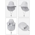 thumbnail image 4 of Summer Sun Hat Men Women Bucket Hat with Neck Flap Outdoor UV Protection Large Wide Brim Hiking Fishing Cap, 4 of 9