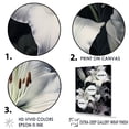 thumbnail image 3 of Designart "Dreamy Serenade: Lilies In Black And White" Lilies Floater Framed Canvas Prints, 3 of 5