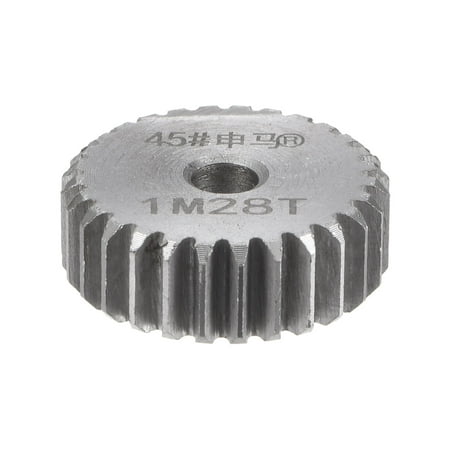 

Uxcell Straight Spur Gear 12mm Inner Aperture 28T 1 Module 45# Steel Motor Gear