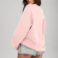thumbnail image 4 of Vedolay Womens Clothes 2023 Long Sleeve Crewneck Striped Pullover Tops Pink,2XL, 4 of 5