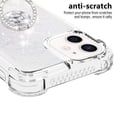 thumbnail image 3 of Funda para iPhone 12 con Brillo Líquido Flotante, Purpurina, Parachoques y Anillo Giratorio Soporte, 3 of 5