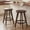 Walnut, variant on Dayalane 24" Backless Bar Stools Set of 2, Rustic Farmhouse Counter Height Stool with Live Edge Tree Ring Seat, Wooden Barstools for Kitchen Island Bistro Bar and Home Dining,Black