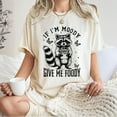 thumbnail image 4 of Funny 'If I'm Moody Give Me Foody' Raccoon Graphic T-Shirt - White Cute Animal Tee, Humor Food Lover Shirt, Unisex Casual Wear, Trendy Streetwear, 4 of 7