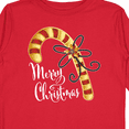 thumbnail image 4 of Inktastic Merry Christmas Red and Gold Candy Cane Boys or Girls Long Sleeve Toddler T-Shirt, 4 of 5