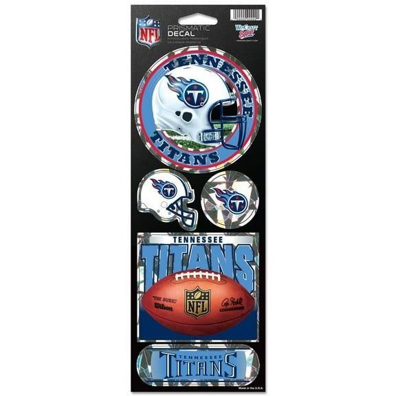 NFL Tennessee Titans Prismatic Stickers, Team Color, One Size