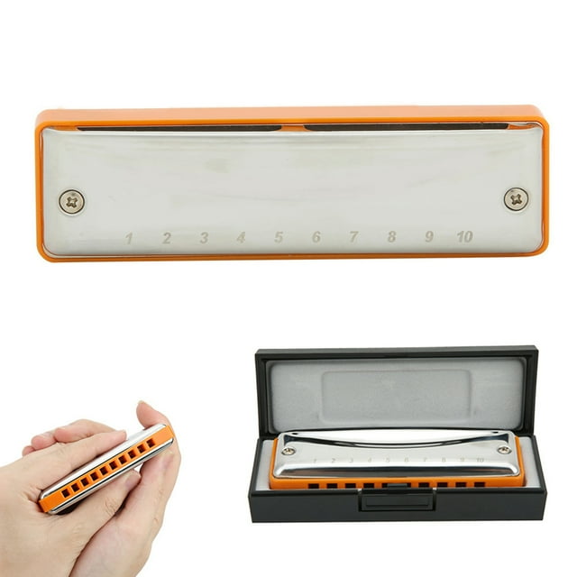 Harmonica, Corrosion-Resistant Mouthorgan, Cute Waterproof Small For Professionals Beginners Musical Musician Orange