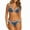 Indigo~, variant on Jjayotai No Boundaries Womens Swimsuits, Sexy Thong Micro Bikini Ditsy Floral Two Piece Bathing Suit, Color Block Bandeau Swim Top, High Waist Bikini Sets for Women Indigo~ S