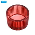 thumbnail image 3 of Uxcell 2 Pcs Tea Light Candle Holder Tea Lights Candle Holder Glass Candle Holders for Table Centerpiece Decor Red, 3 of 6