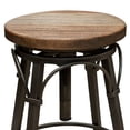 thumbnail image 3 of Ebb 24-30 Inch Adjustable Height Barstool, Pine Wood, Light Brown Finish, 3 of 5