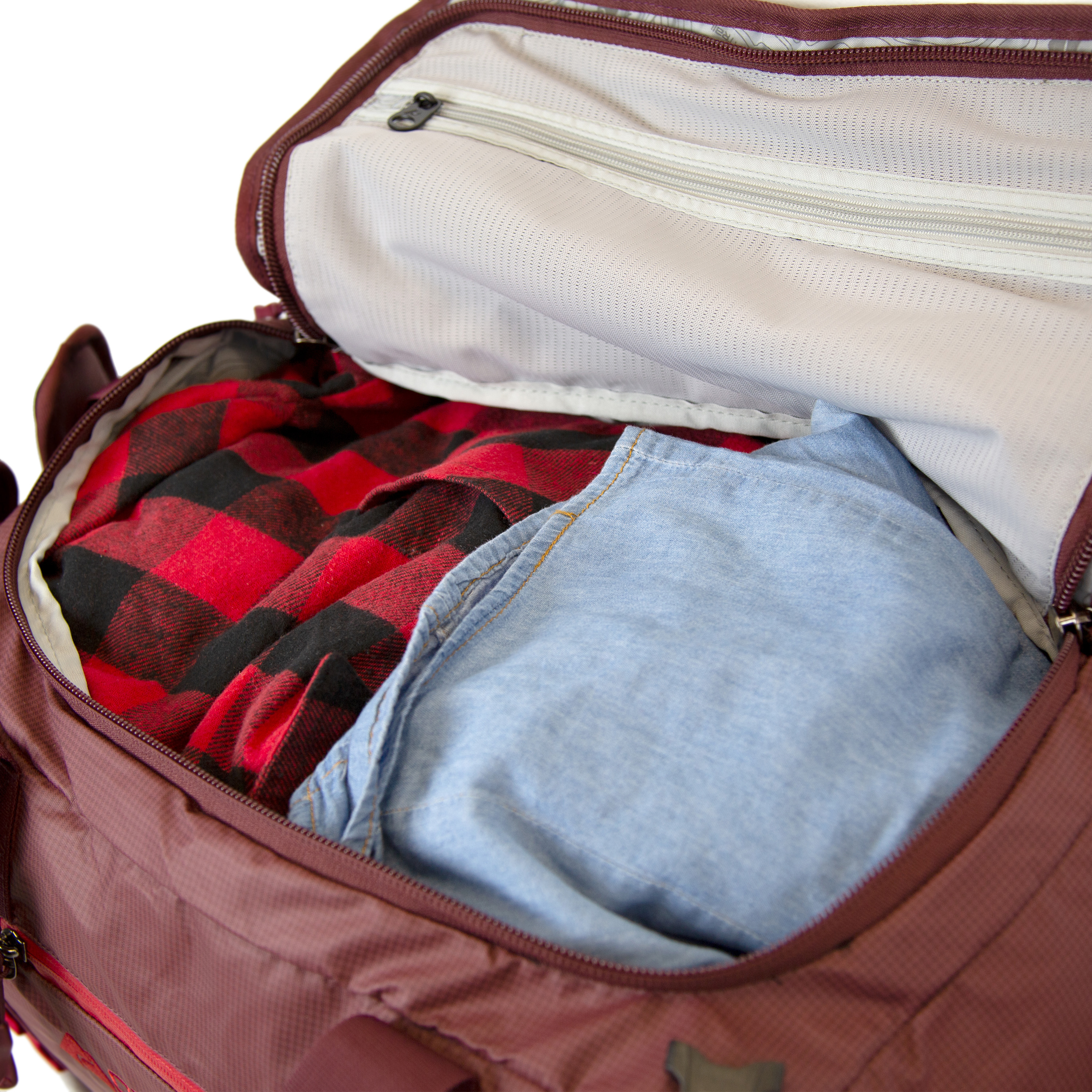 Ozark Trail Unisex 45L Packable All-Weather Duffel Bag for Travel, Claret