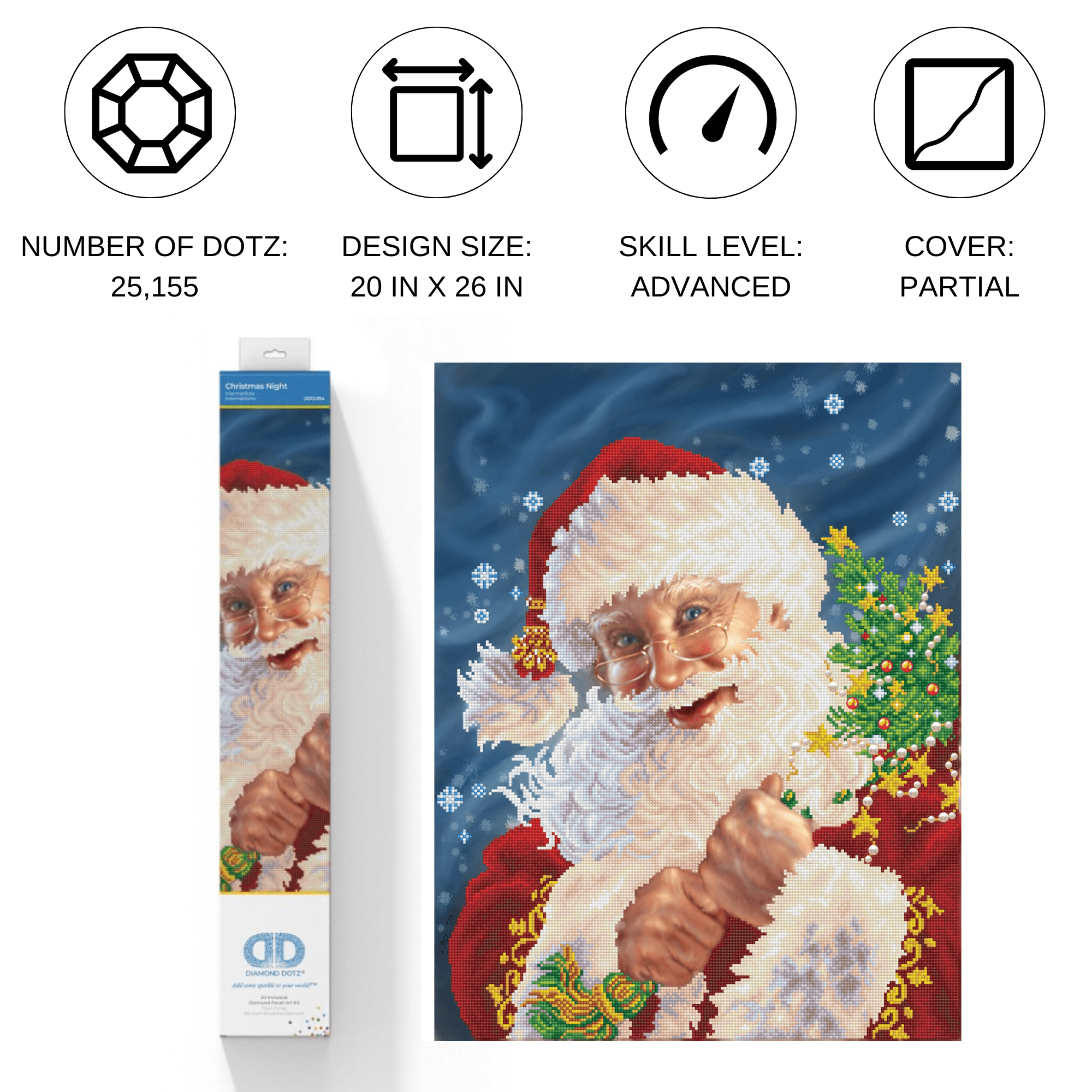 Diamond Dotz Christmas Night Diamond Painting Kits for Adults