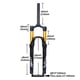 thumbnail image 5 of Horquilla delantera para bicicleta de montaña horquilla delantera con absorción de impacto para bicicleta 26 pulgadas, 5 of 8