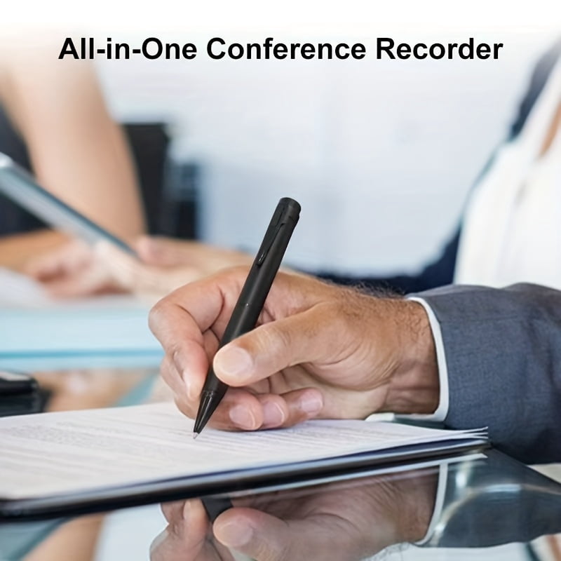64GB Noise Reduction Voice Recorder, One-click & Segmented Recording, Rechargeable, Compact Design, Computer Compatible for Meetings, Lectures, Offices